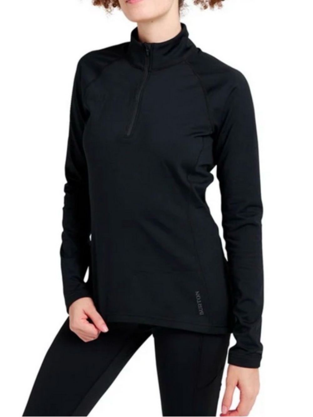 Burton Black Women's Quarter-Zip Dryride Performance Pullover